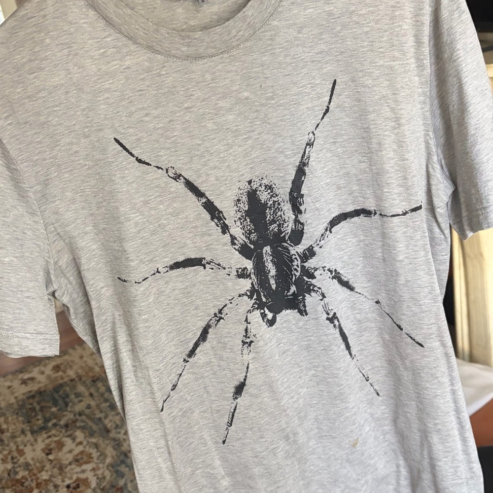 Lanvin Gray T-Shirt with Black Spider Print